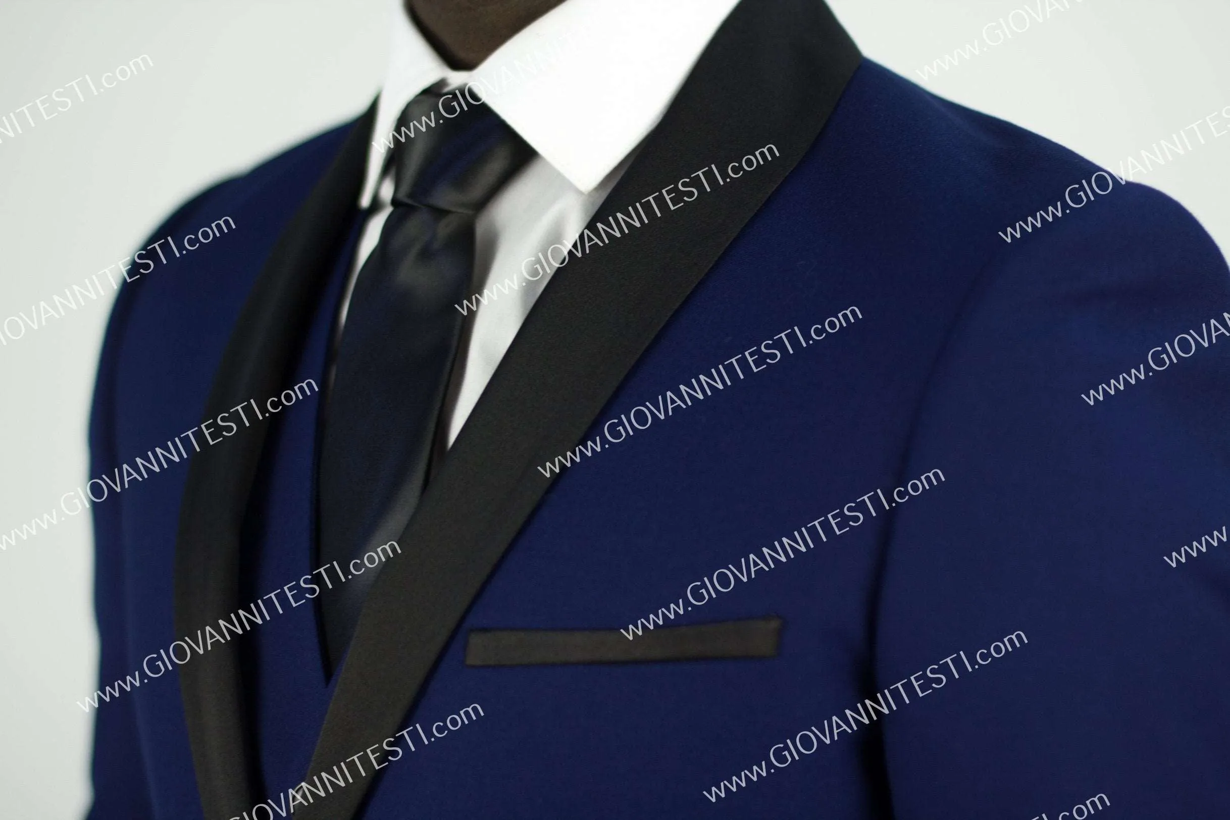 2 Button Shawl Lapel Royal Blue Slim Fit Suit FF2SSX V-1230