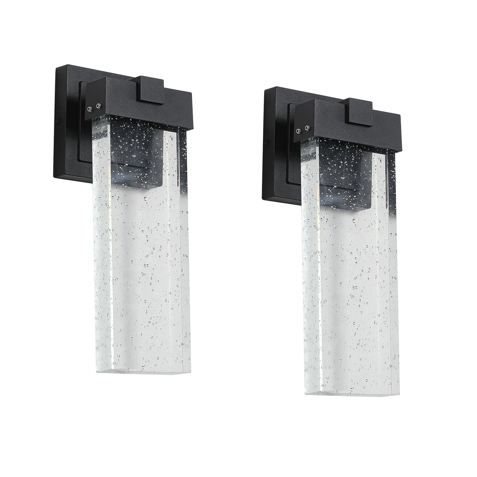 2 Pack Outdoor Waterproof Clear LED Crystal Wall Light Nordic Style Wall Light Crystal Spotlight