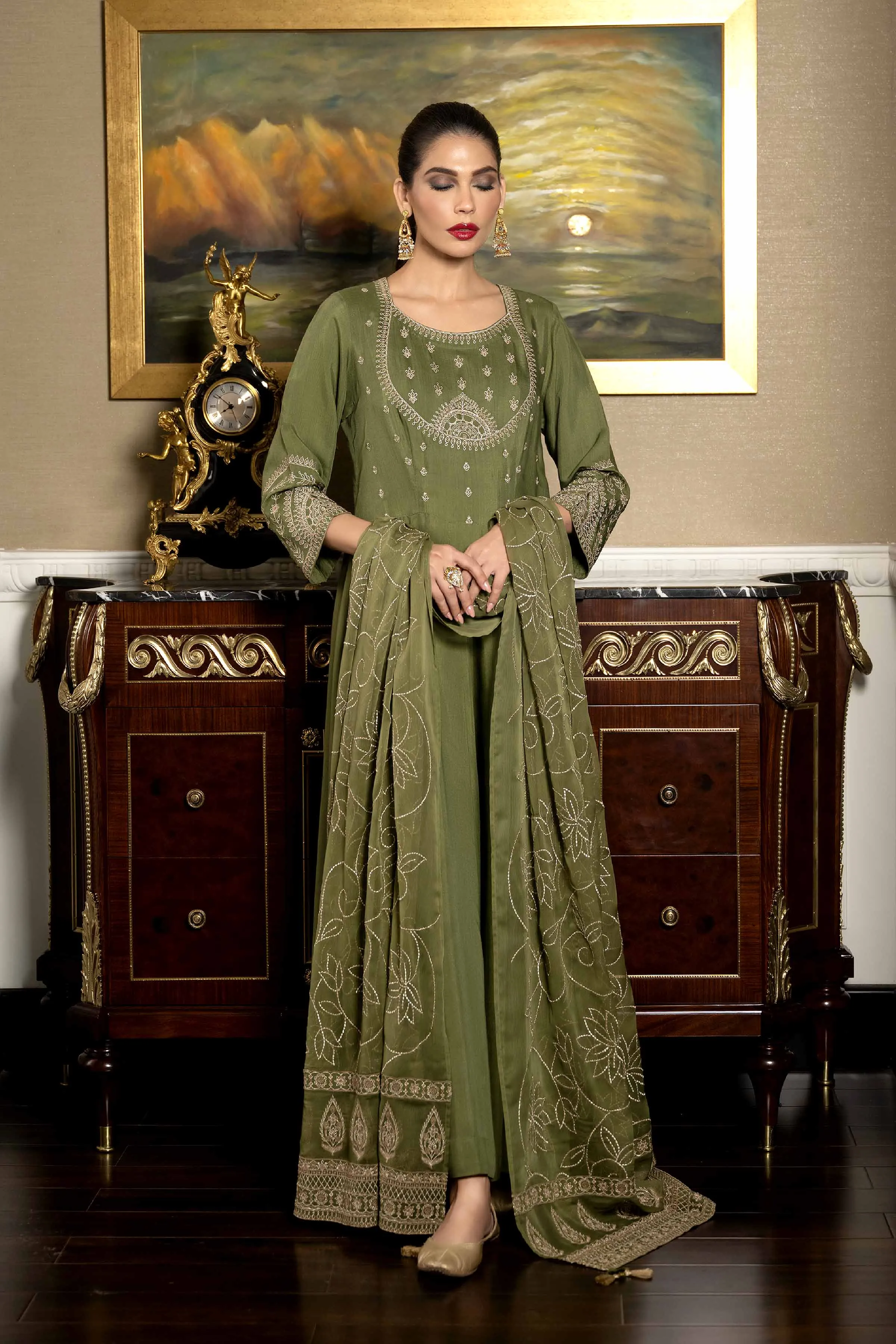 2 Piece - Embroidered Suit - KFW23-53