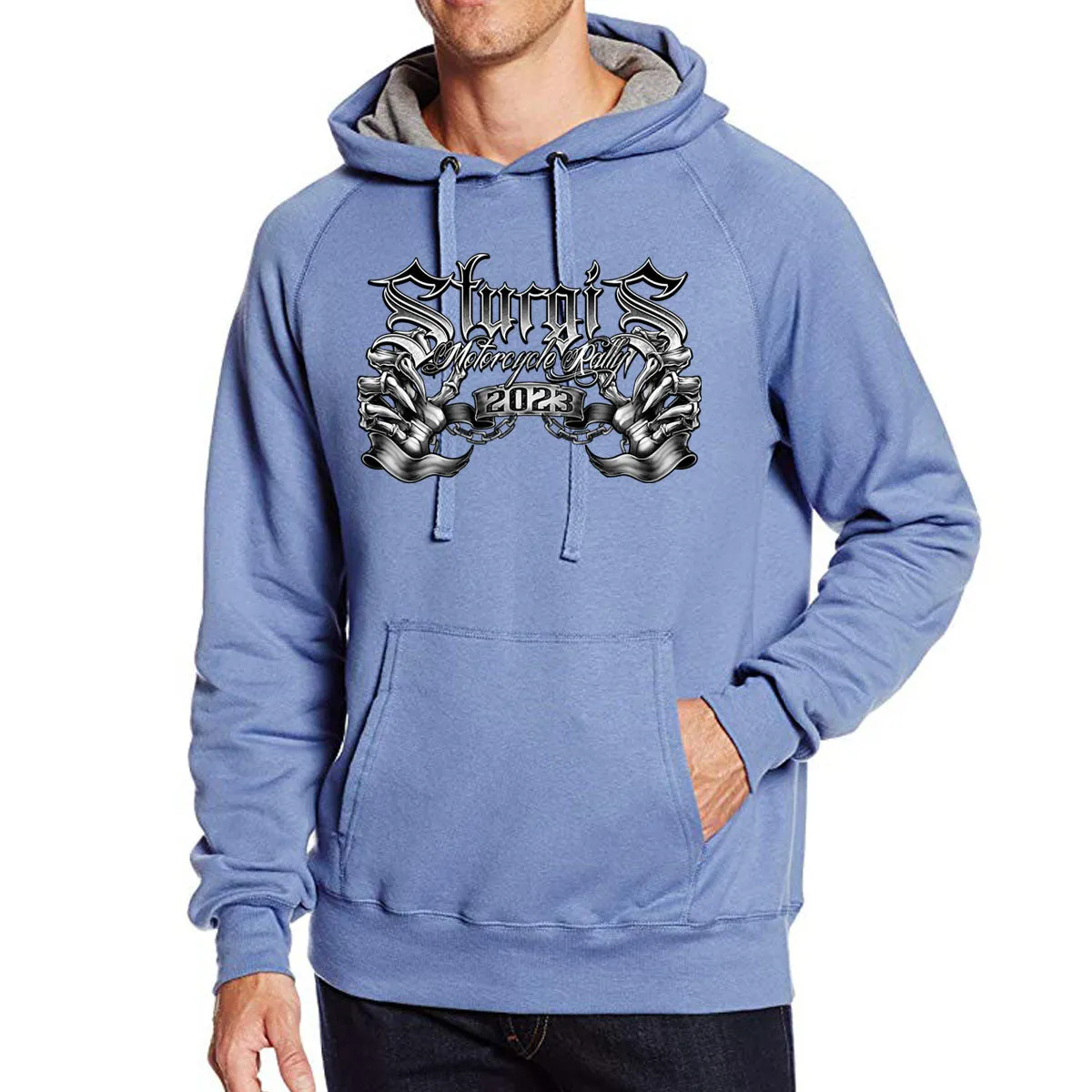 2023 Sturgis Motorcycle Rally Bones N Chrome Pull-Over Hoodie