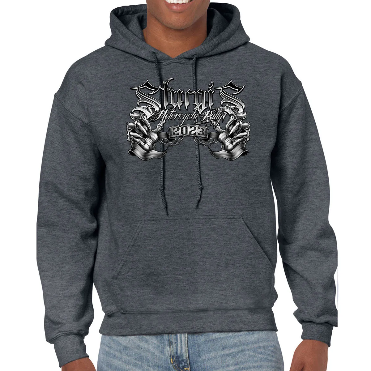 2023 Sturgis Motorcycle Rally Bones N Chrome Pull-Over Hoodie