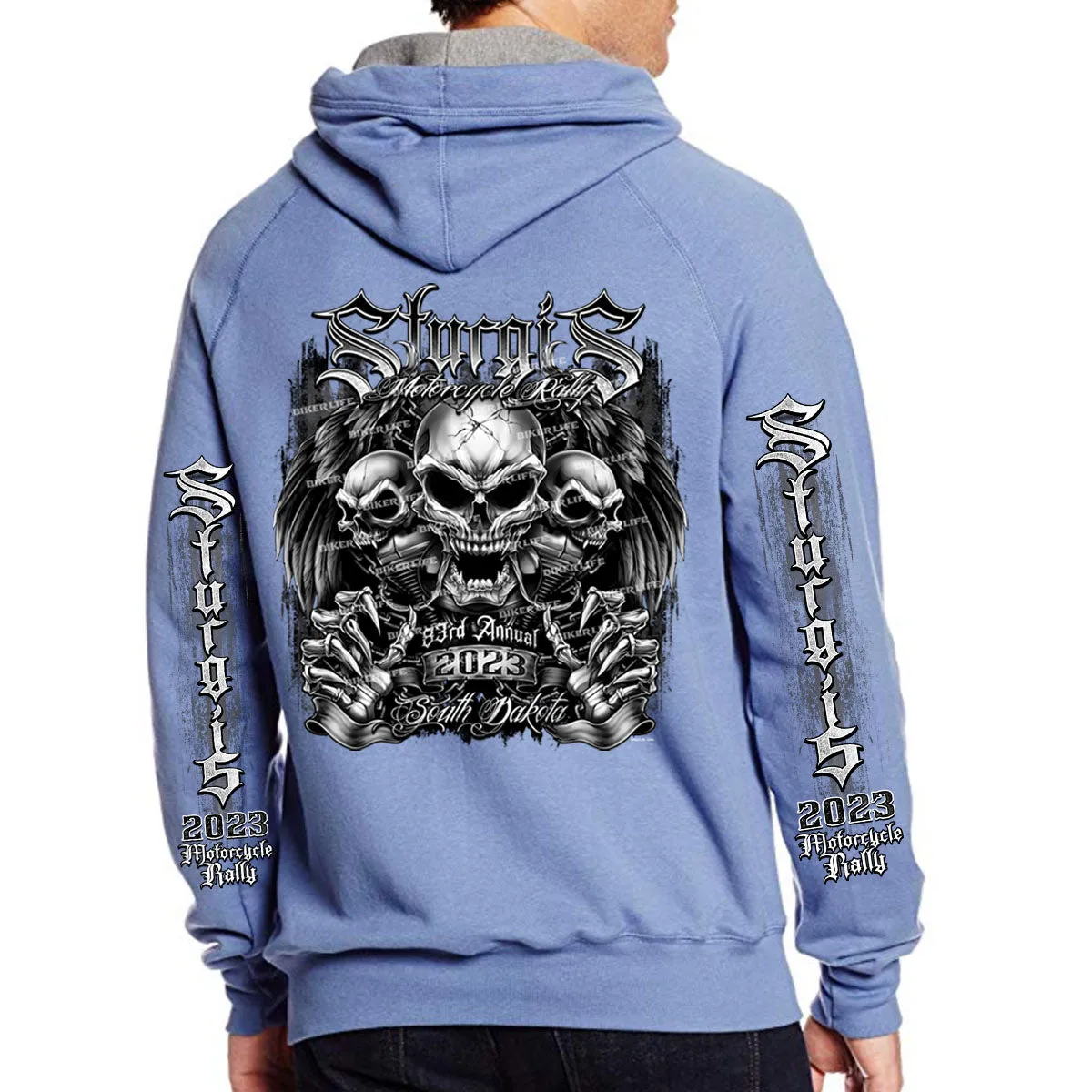 2023 Sturgis Motorcycle Rally Bones N Chrome Pull-Over Hoodie