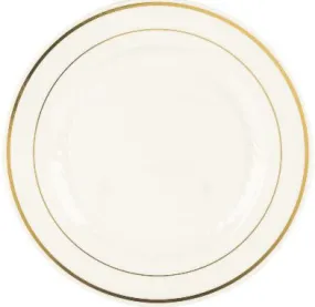 9" White Plate with Gold Hot Stamp