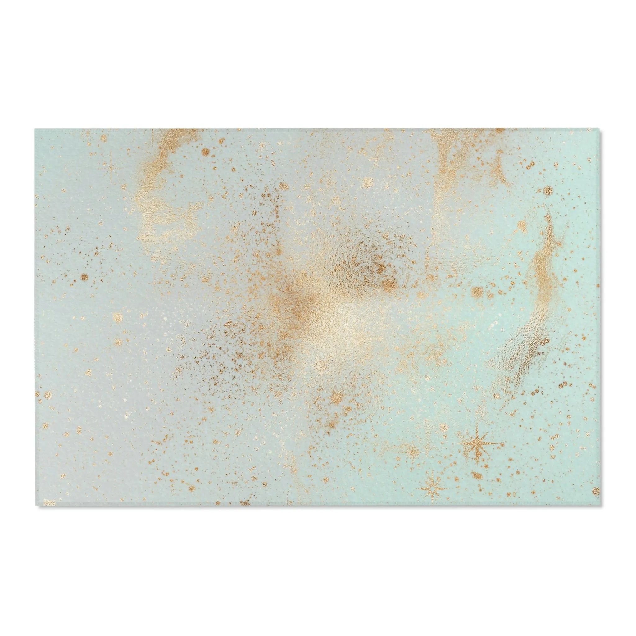 Abstract Area Rug | Mint Green Blue, Beige Minimalist Floor Mat