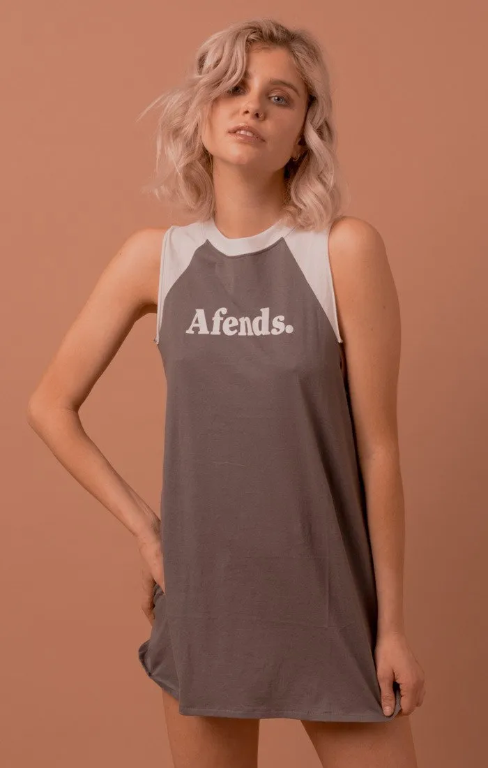 Afends Womens Cigarette - Logo Bandcut Dress