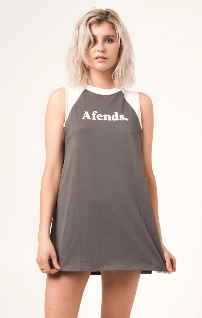 Afends Womens Cigarette - Logo Bandcut Dress