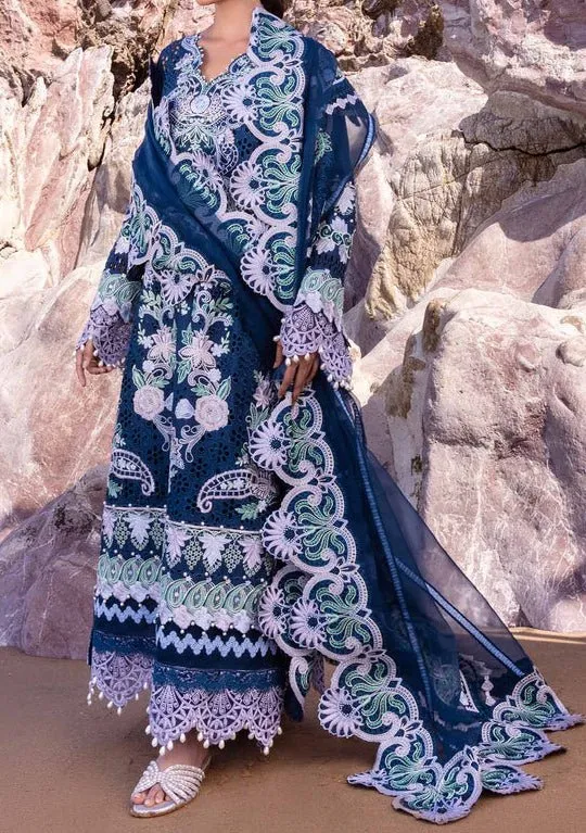 Akbar Aslam Blue Bell Pakistani Luxury Lawn Dress