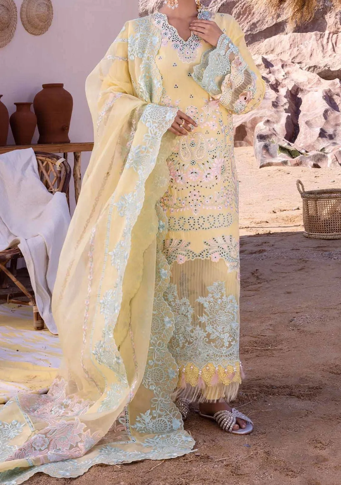 Akbar Aslam Dahlia Pakistani Luxury Lawn Dress