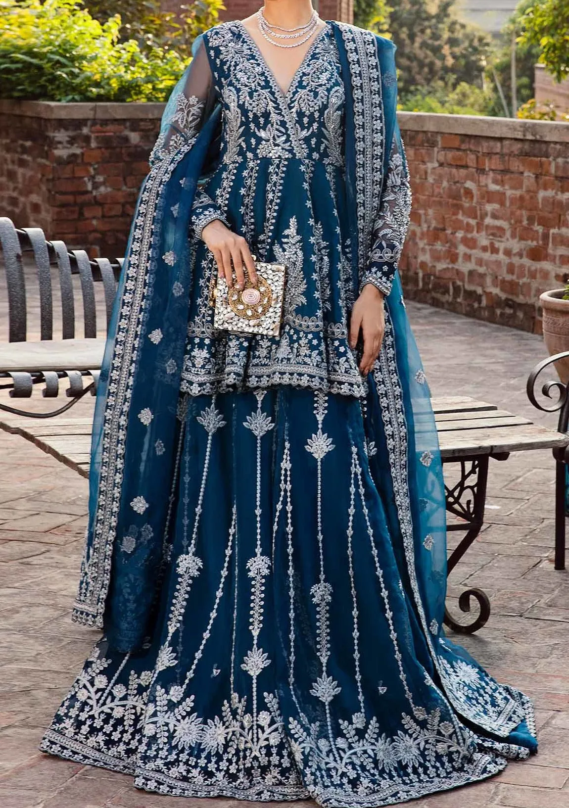 Akbar Aslam Nayara Pakistani Luxury Organza Dress