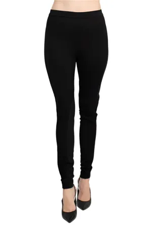 Alberto Makali Mid Waist Pull On Banded Waist Solid Stretch Crepe Pant