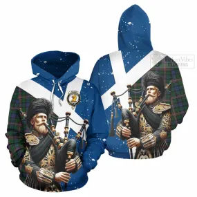 Allison Tartan Hoodie with Family Crest Scottish Bagpiper Vibes