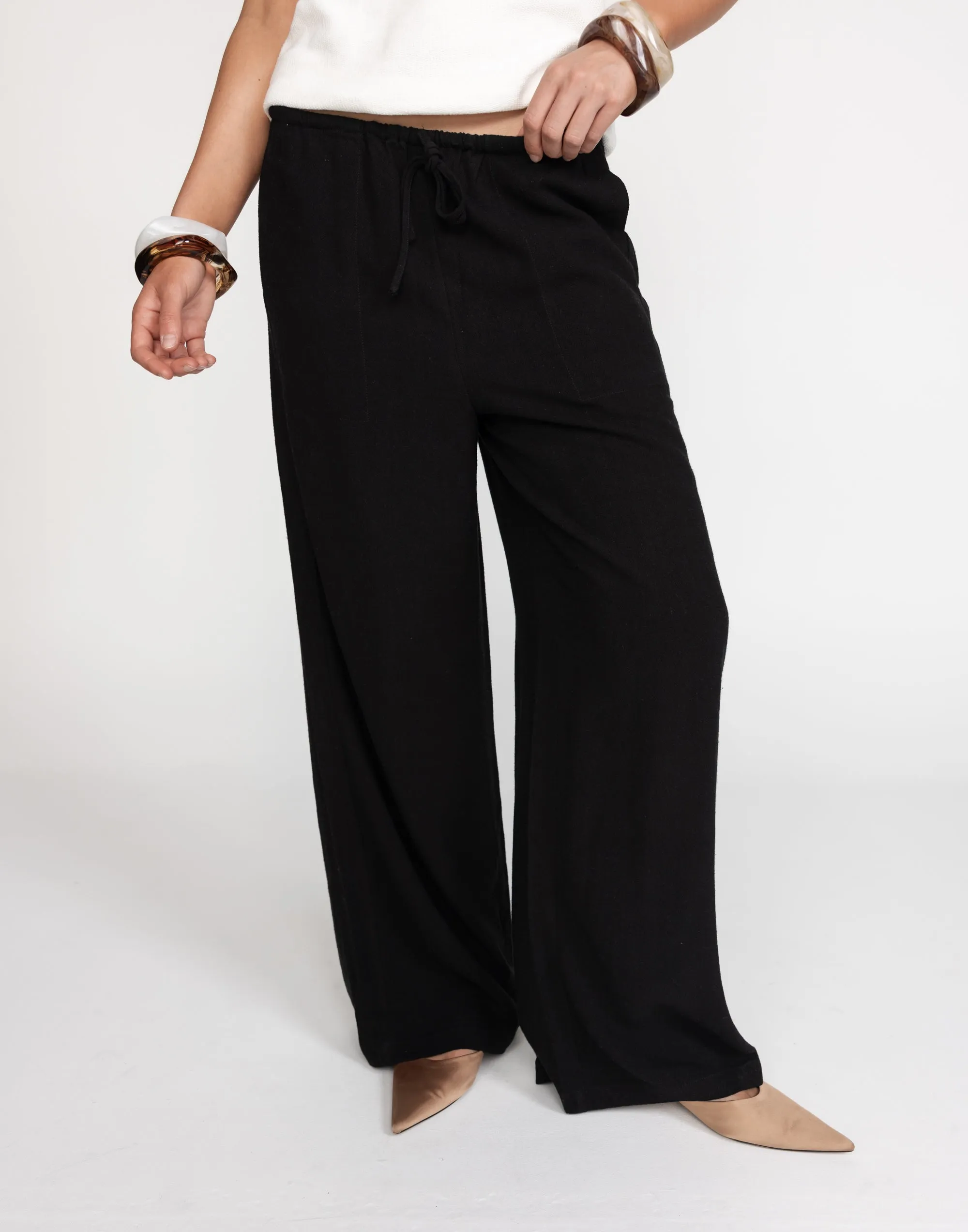 Amee Linen Pants (Black)