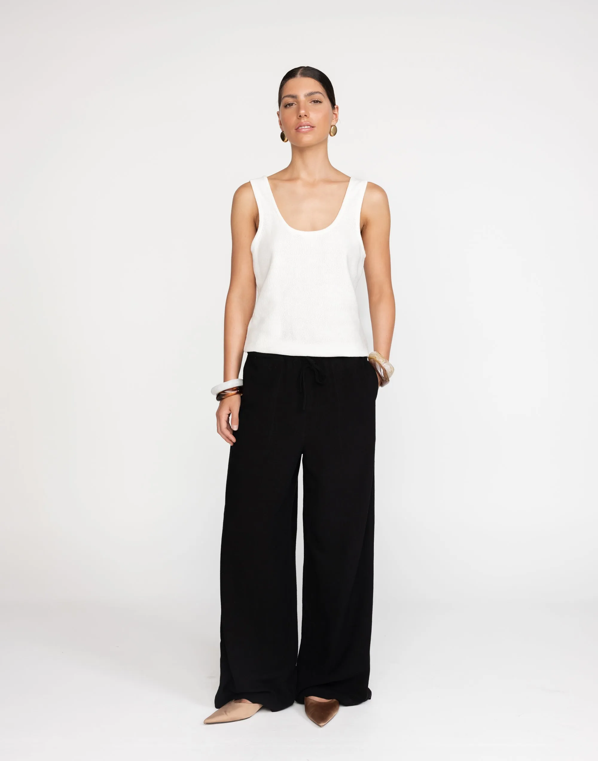 Amee Linen Pants (Black)