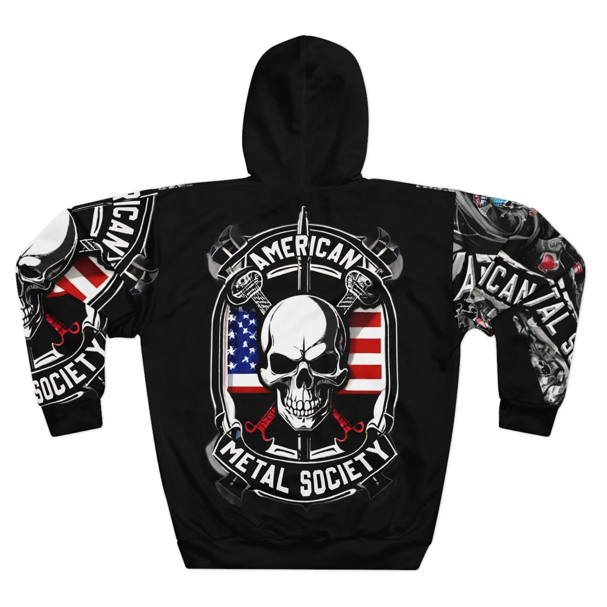 American Metal Society Unisex Pullover Hoodie (AOP)