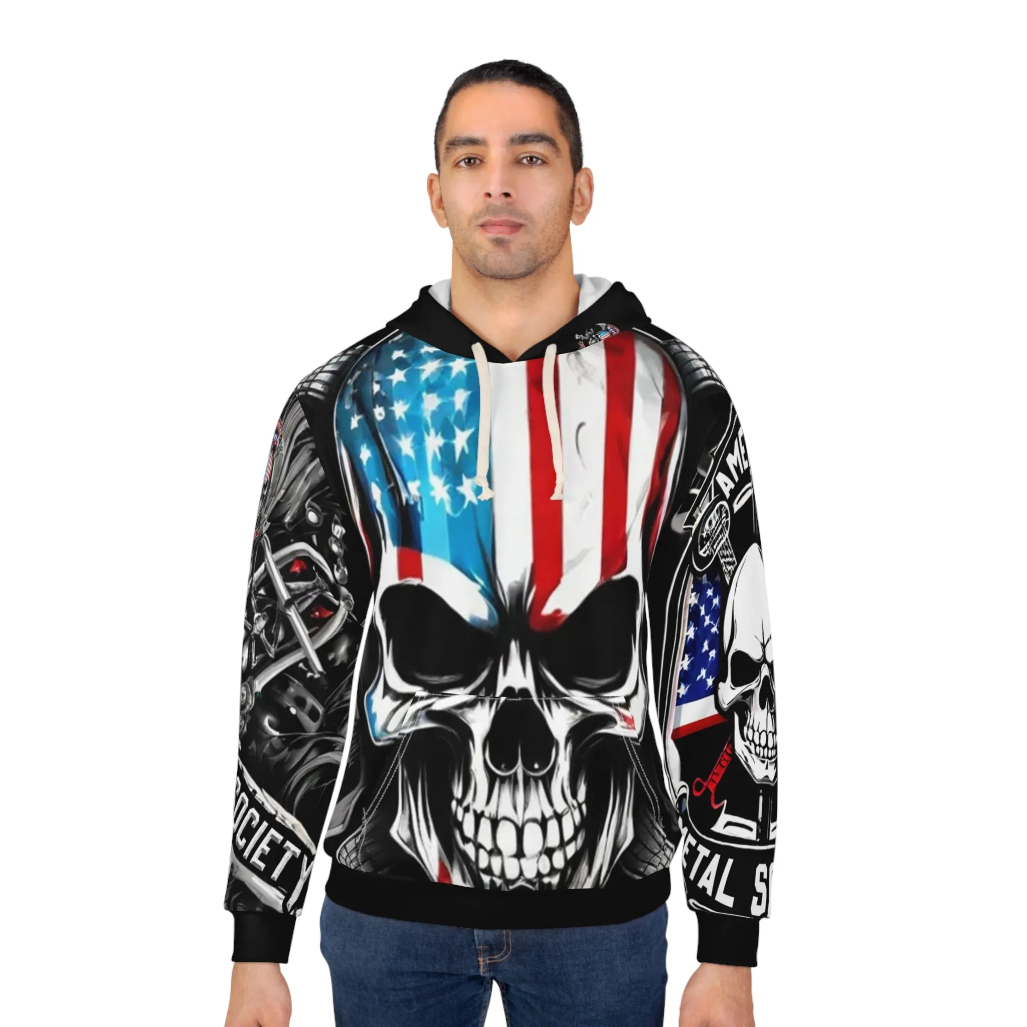 American Metal Society Unisex Pullover Hoodie (AOP)