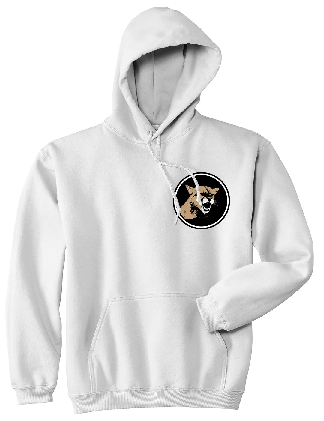 Angry Cougar Chest Mens Pullover Hoodie