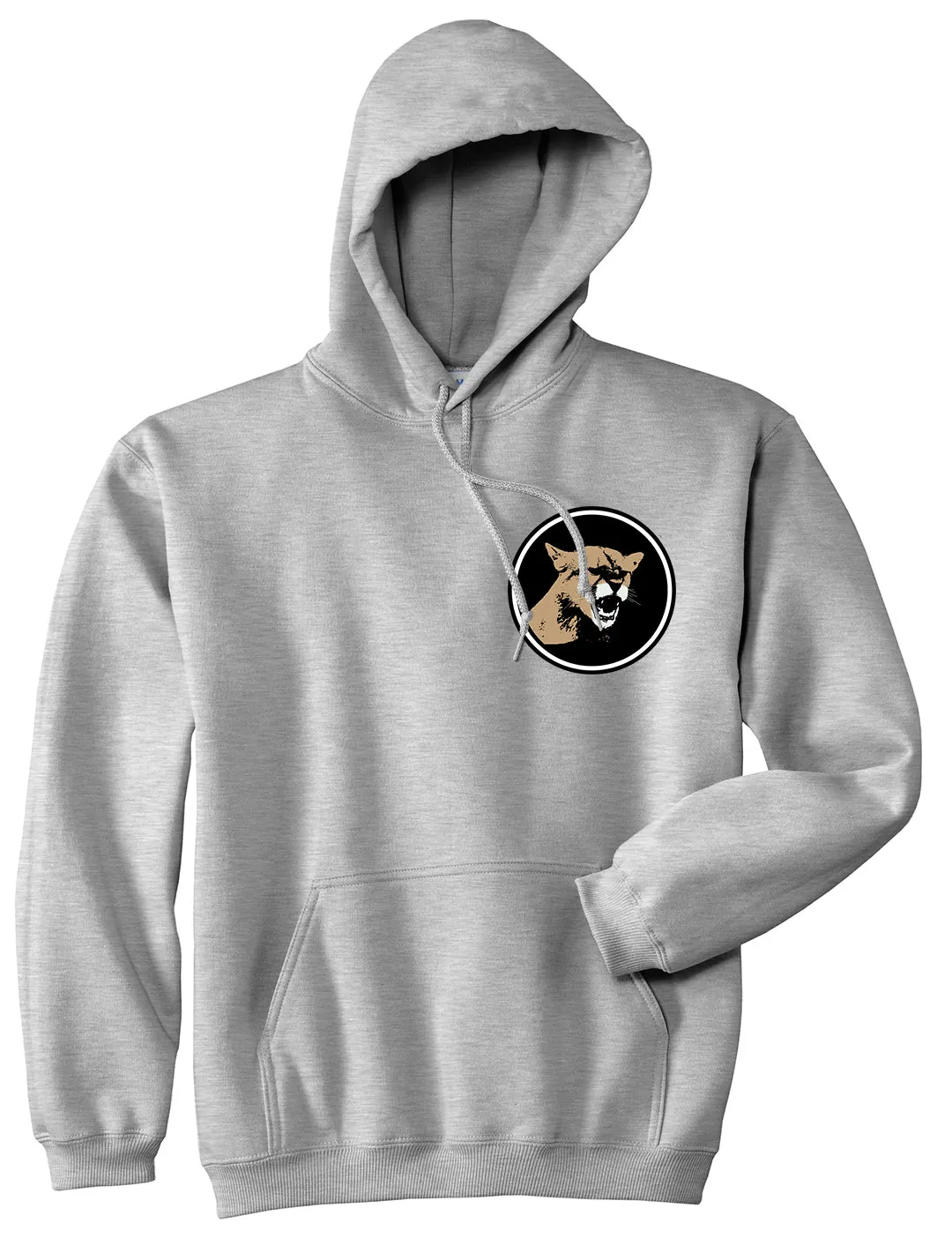 Angry Cougar Chest Mens Pullover Hoodie