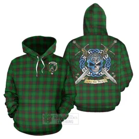 Anstruther Tartan Hoodie with Family Crest Celtic Skull Style