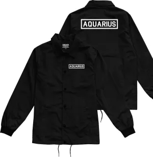 Aquarius Horoscope Sign Mens Coaches Jacket