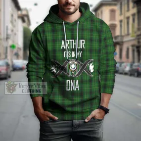 Arthur Highland Tartan Hoodie with Family Crest DNA In Me Style