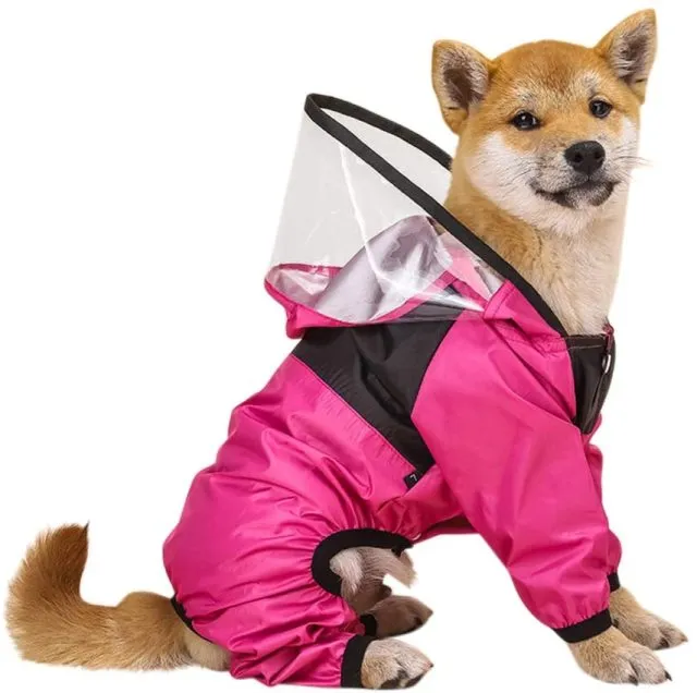 Ashore Shop Pet Dog Waterproof Hooded Raincoat Jacket