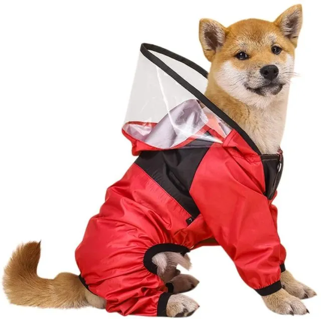 Ashore Shop Pet Dog Waterproof Hooded Raincoat Jacket