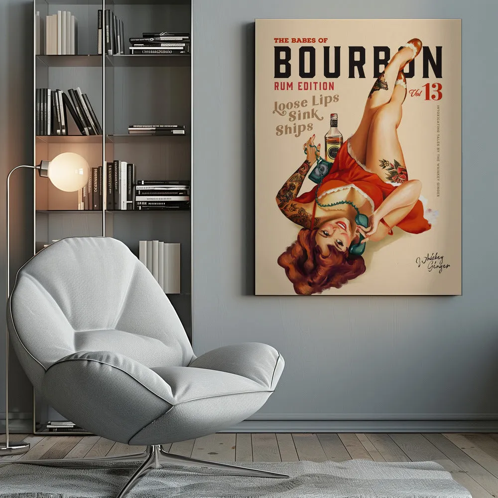 Babes of Bourbon Vol 13 Rum Drinking Pinup Girl Art , By Brett Gramse