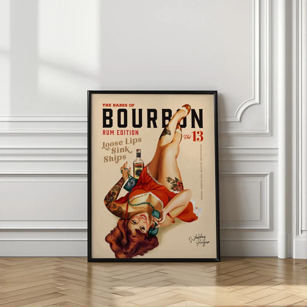 Babes of Bourbon Vol 13 Rum Drinking Pinup Girl Art , By Brett Gramse