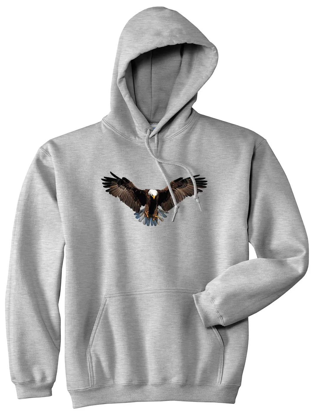 Bald Eagle Wings Spread Mens Pullover Hoodie