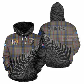 Balfour Crest Tartan Hoodie with New Zealand Silver Fern Half Style