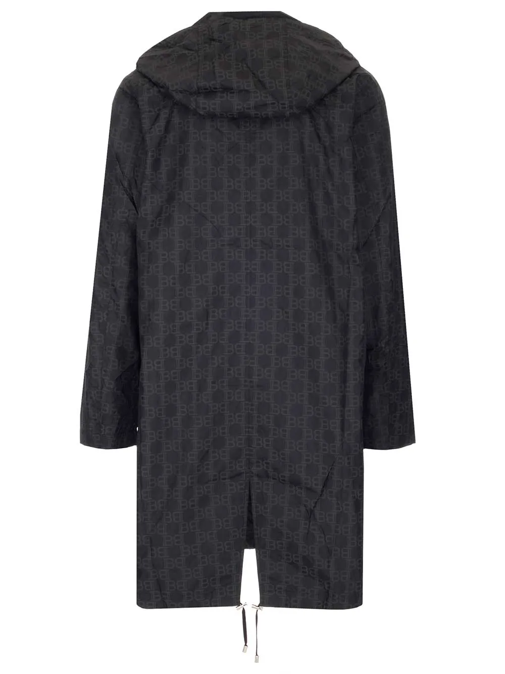 Balmain Monogram Print Raincoat