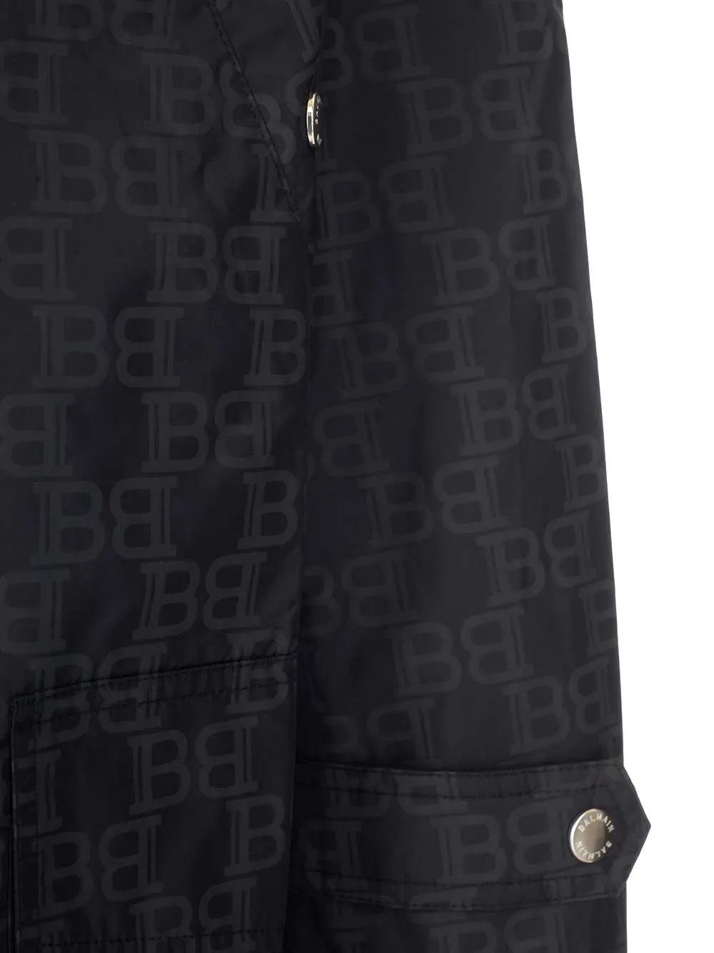 Balmain Monogram Print Raincoat