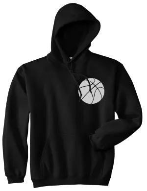 Basketball Logo Chest Mens Pullover Hoodie