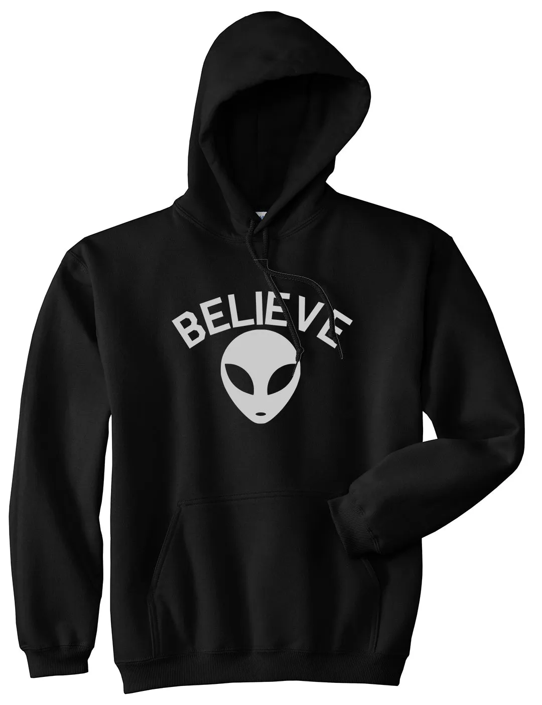 Believe Alien Mens Pullover Hoodie