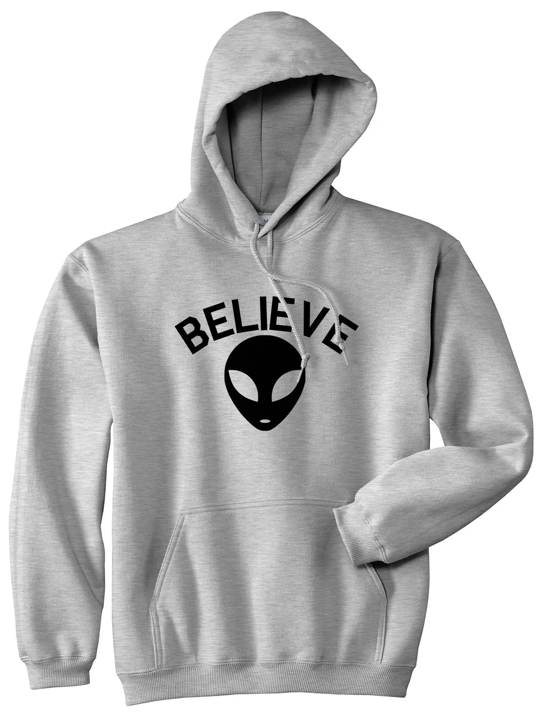 Believe Alien Mens Pullover Hoodie