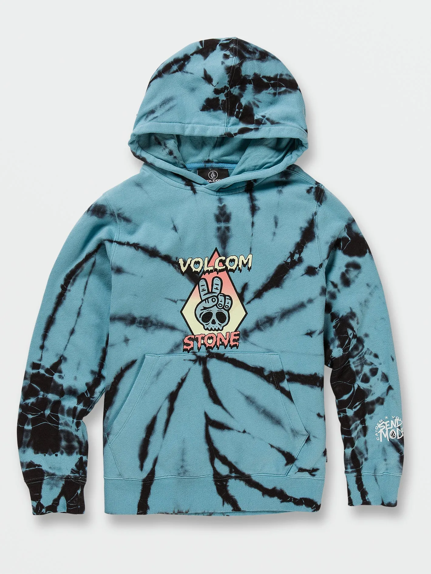 Big Boys Caiden Dye Pullover Hoodie - Pale Aqua