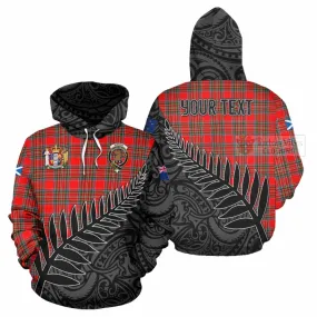 Binning Crest Tartan Hoodie with New Zealand Silver Fern Half Style