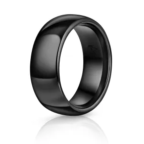 Black Ceramic Ring - Minimalist