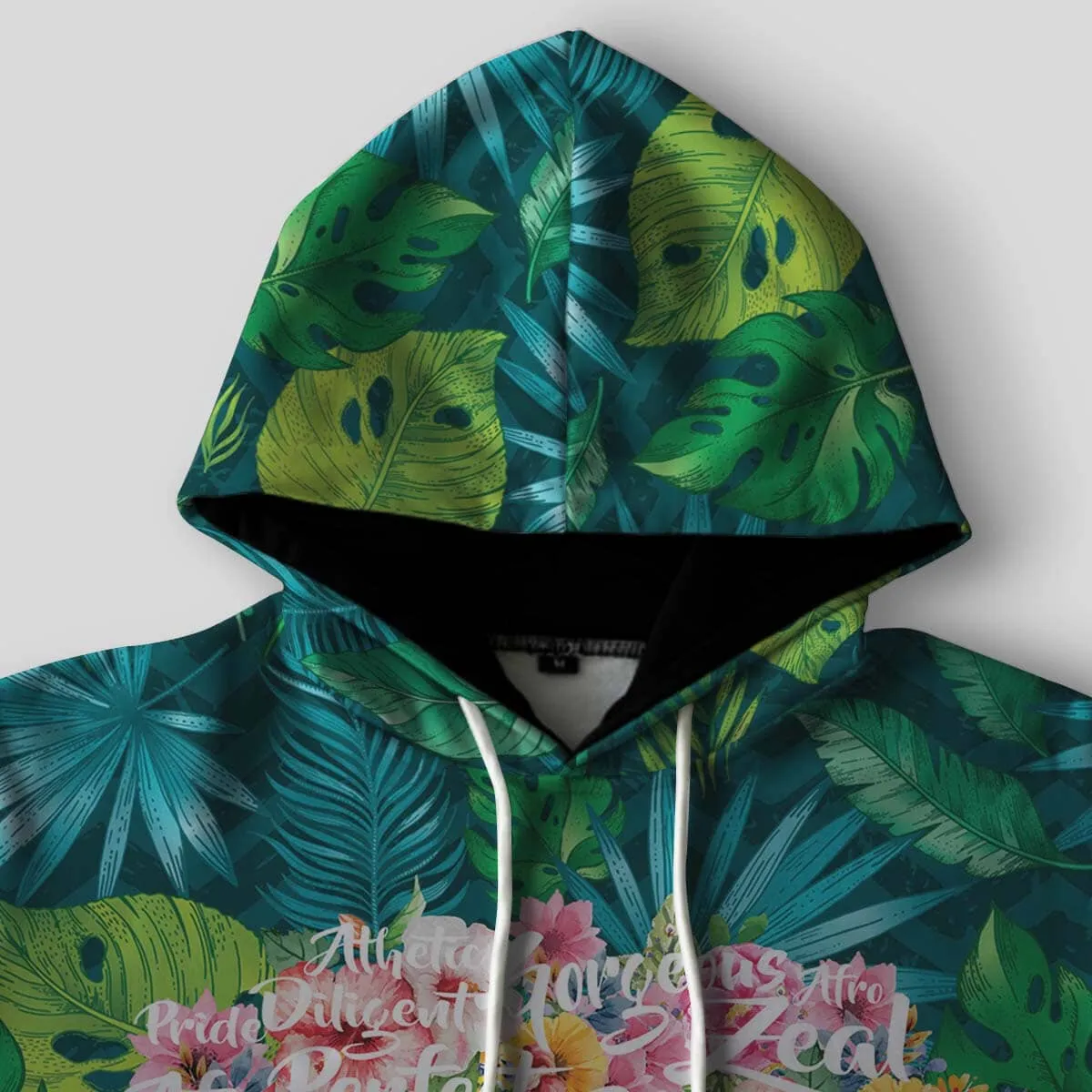 Black Girl Floral All-over Hoodie