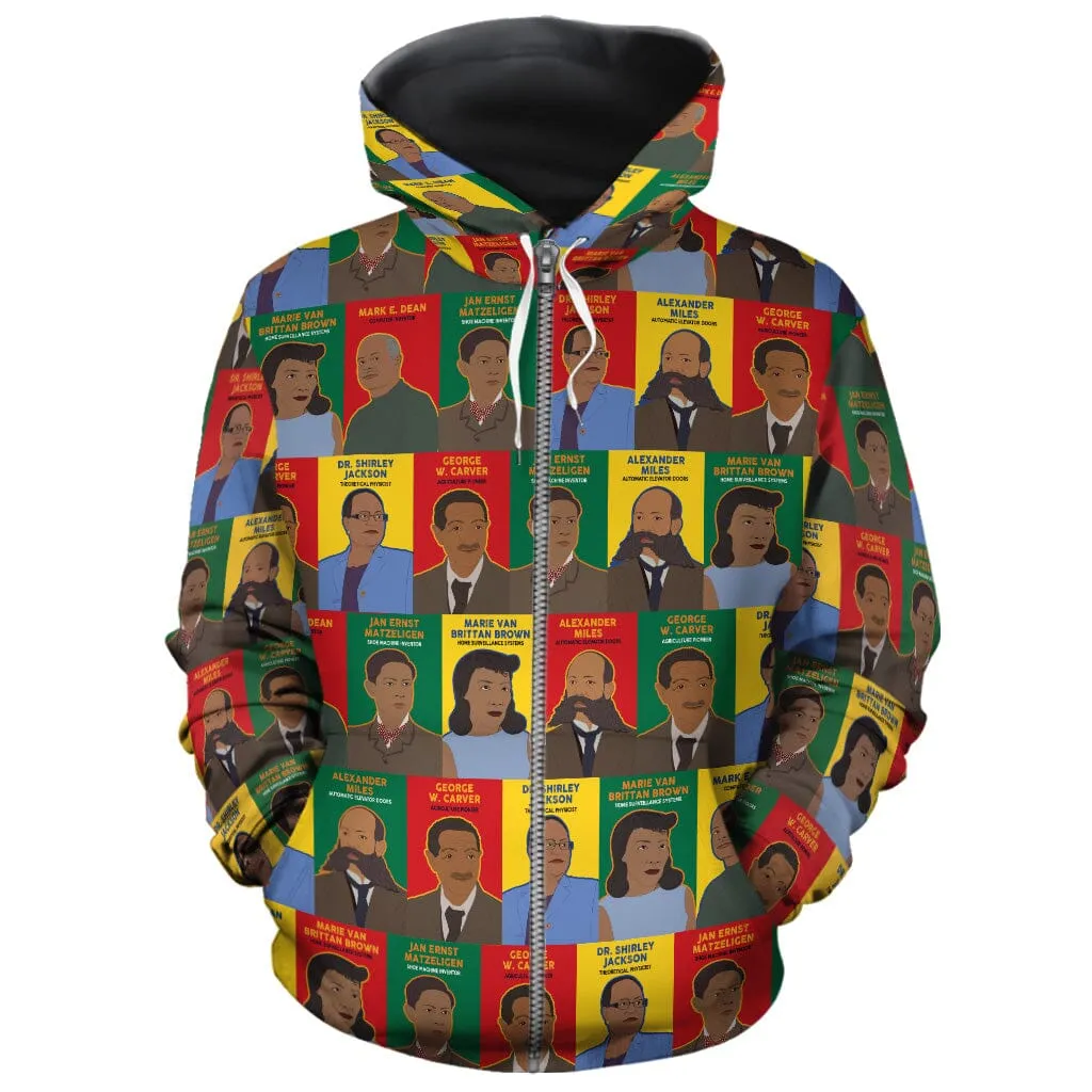 Black Inventors All-over Hoodie