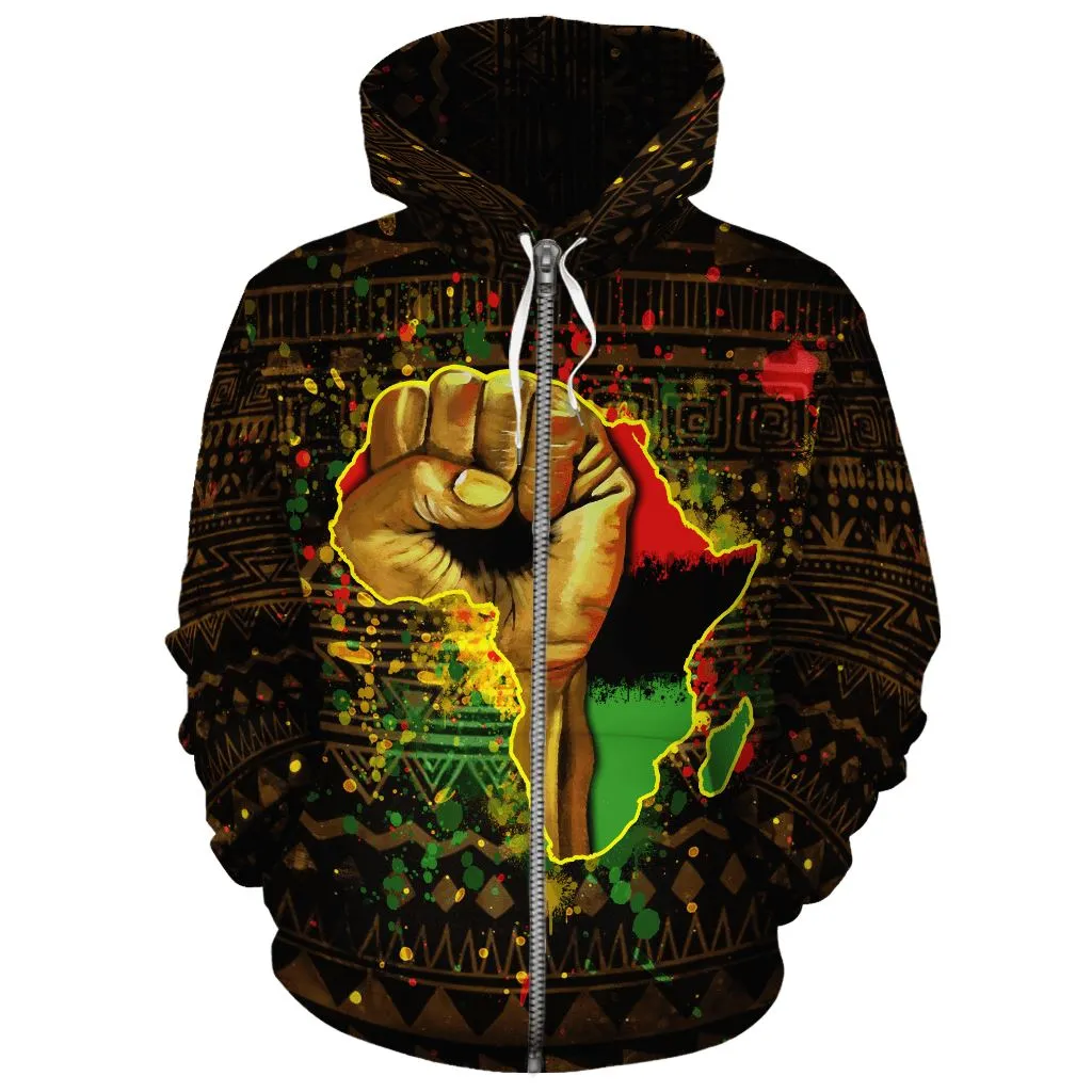 Black Power All-over Hoodie