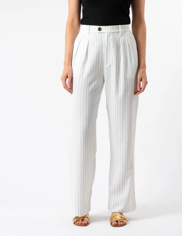 Blaise Pants - Black & White Stripe