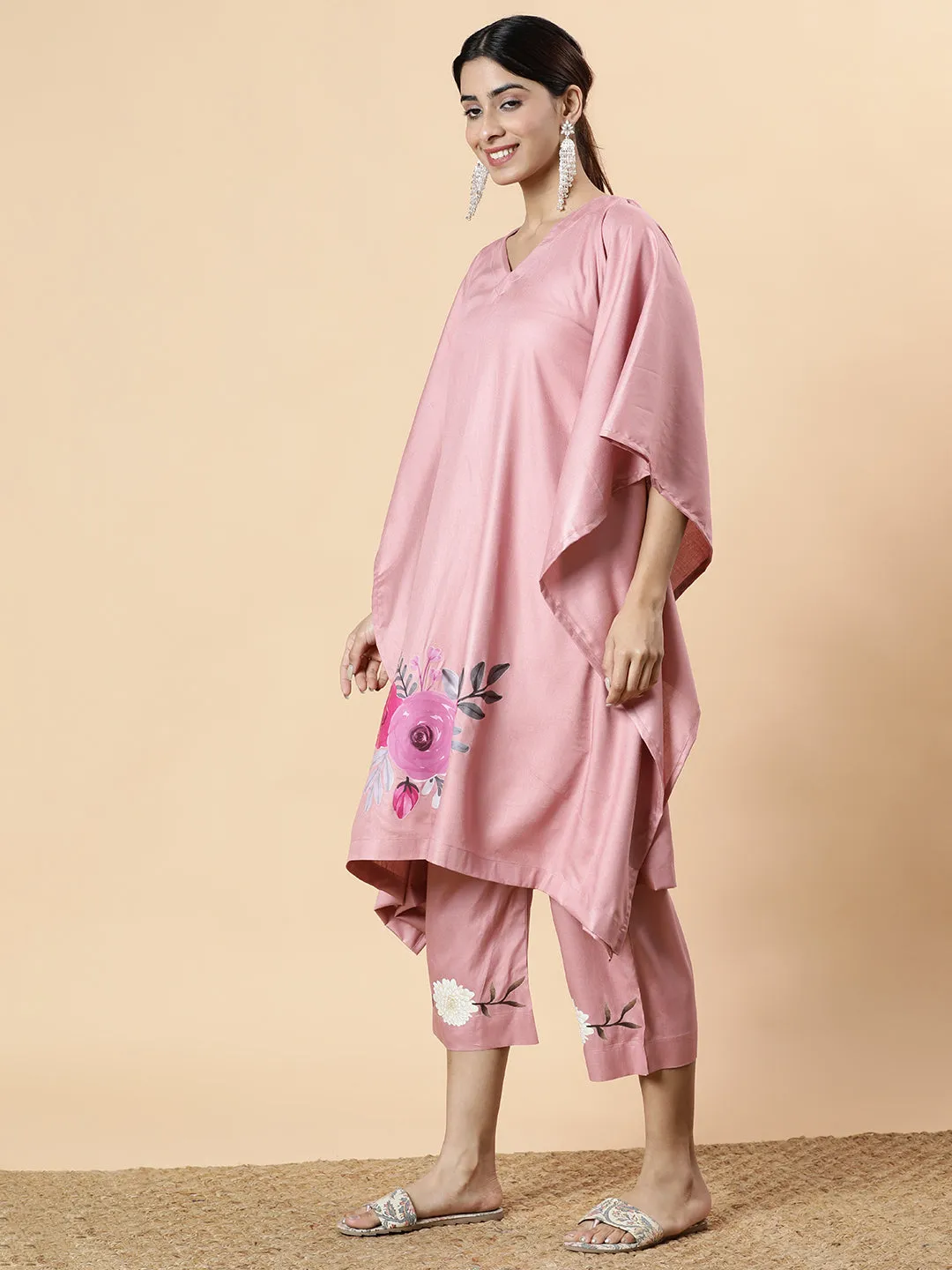 Blush Rayon LongKurta - GulabiIshq