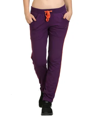 Bodyactive Women Dark Purple Trackpant-LL1-DPU