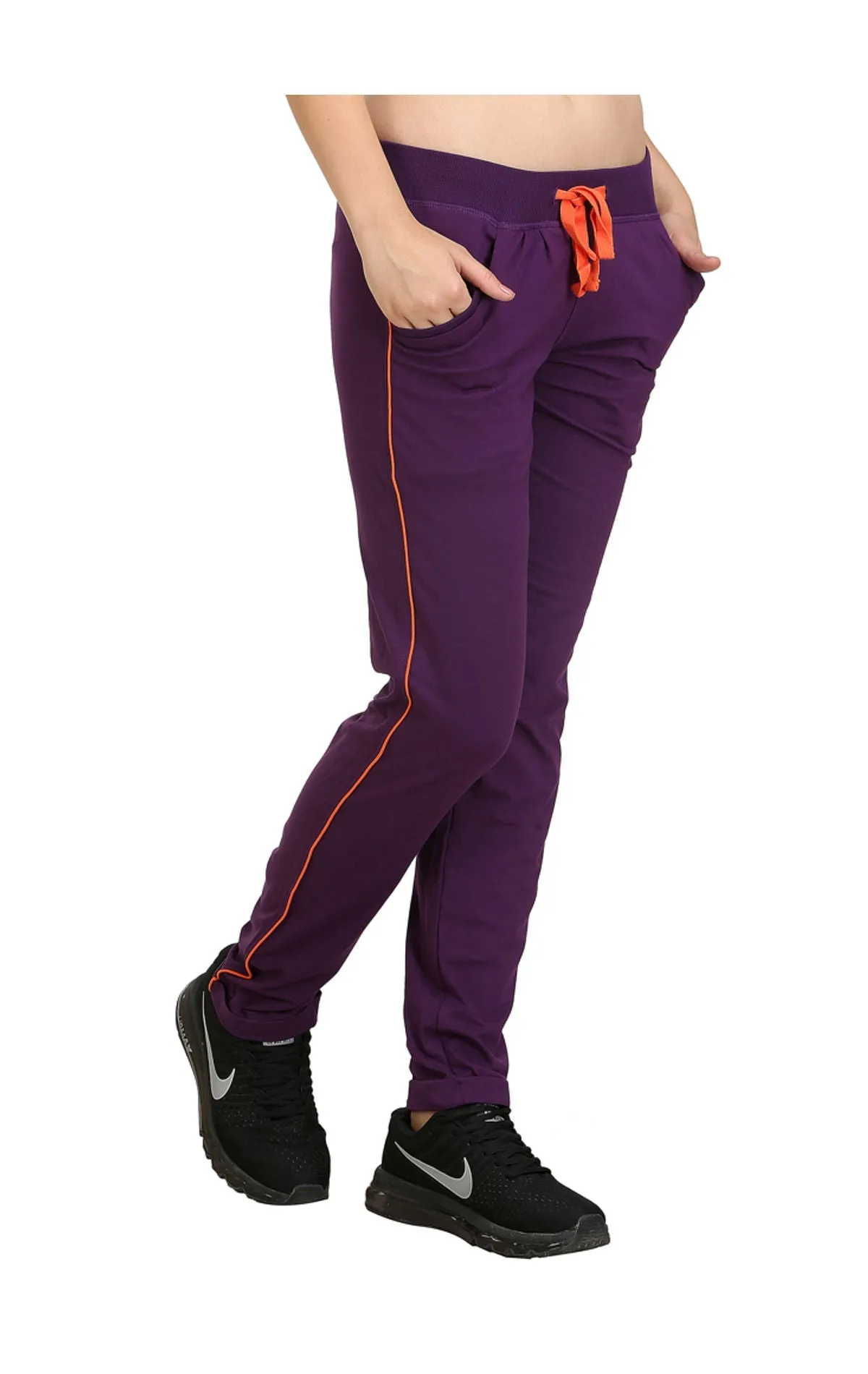 Bodyactive Women Dark Purple Trackpant-LL1-DPU