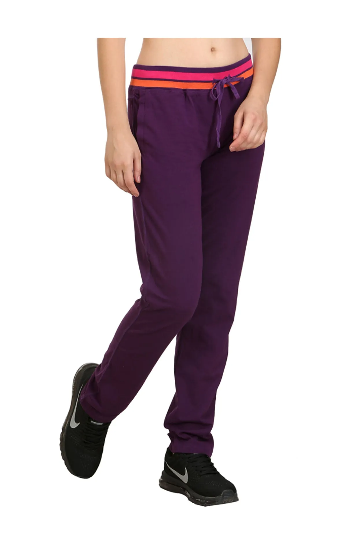 Bodyactive Women Dark Purple Trackpant-LL3-DPU