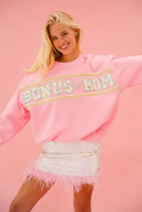 BONUS MOM PINK RIBBON PULLOVER