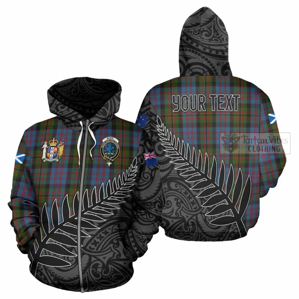 Bowie Crest Tartan Hoodie with New Zealand Silver Fern Half Style