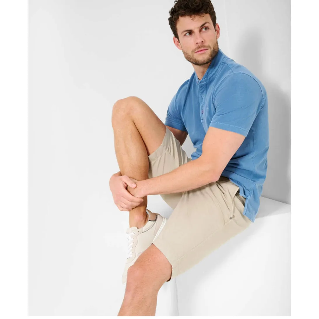 Brax Luxurious Pure Cotton Tailored Shorts 84-6808 Bari Shorts in Cosy Linen