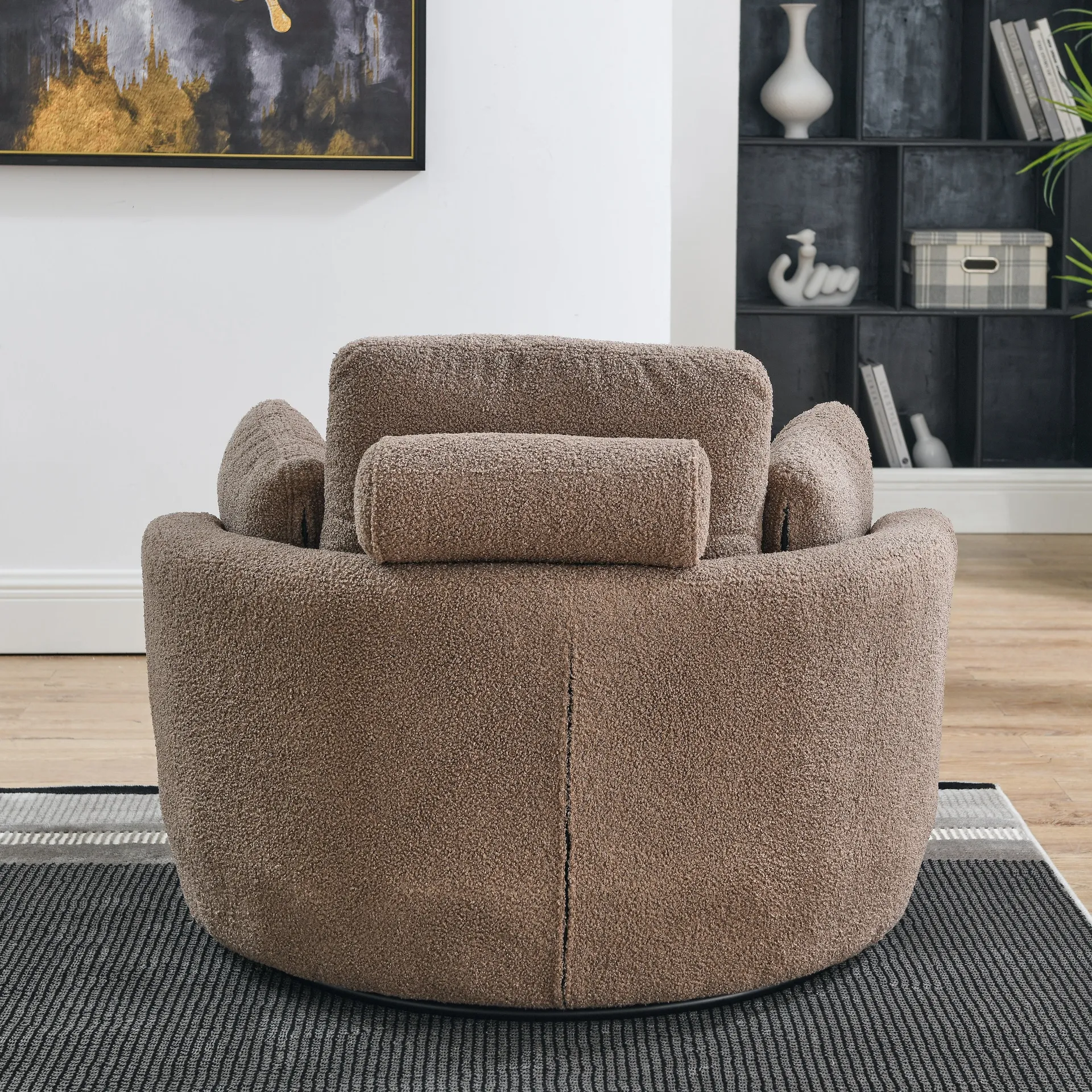 Brown Modern Boho Luxury Minimalist Loveseat